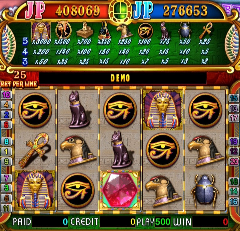Nile Treasure 10/20 Line Vertical Game